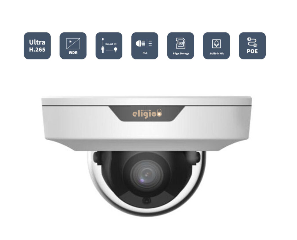 EliGico 4MP Mini Dome IP Security Camera with a 2.8mm Fixed Lens ...